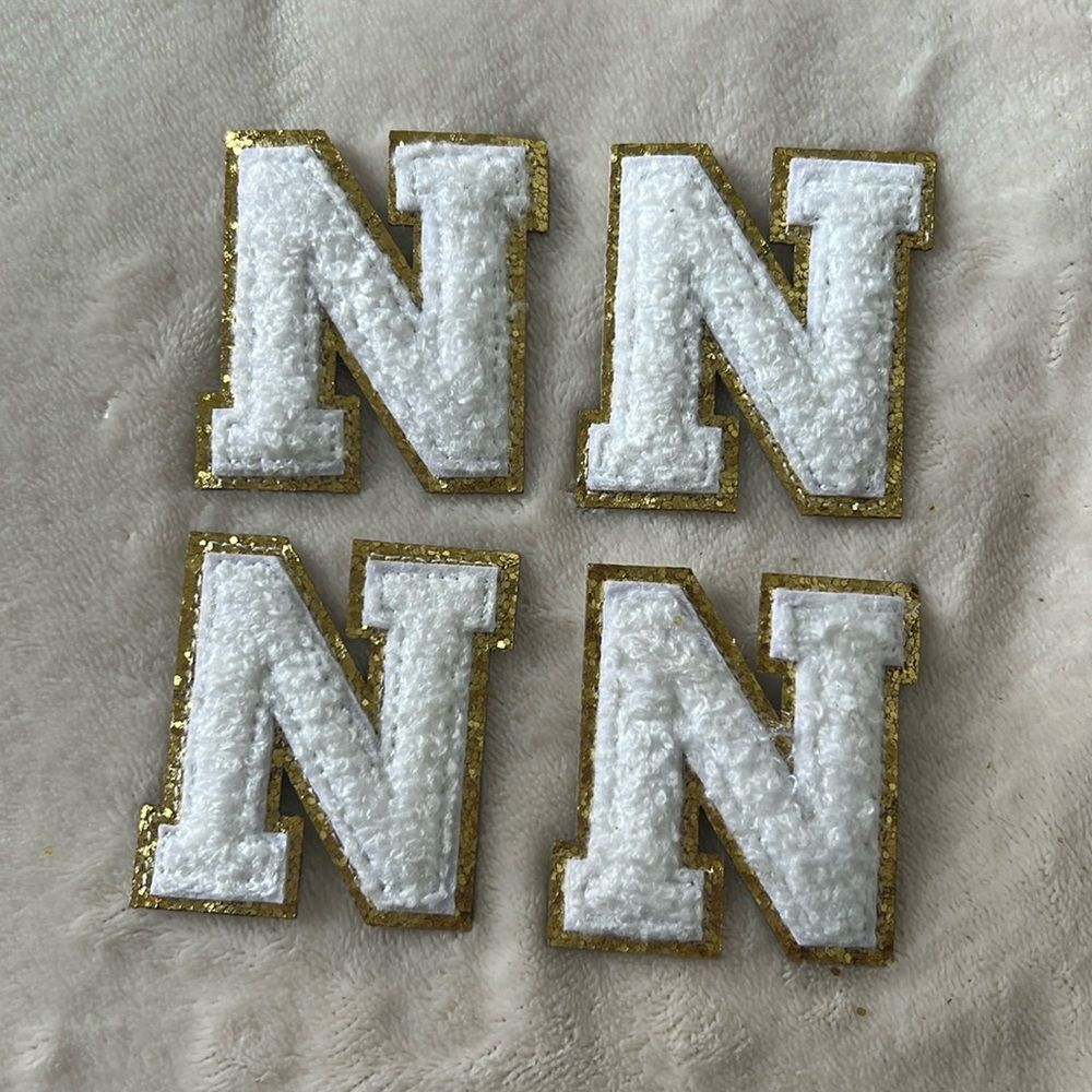N Initial Self-Adhesive Monogram Letters, Set of 4